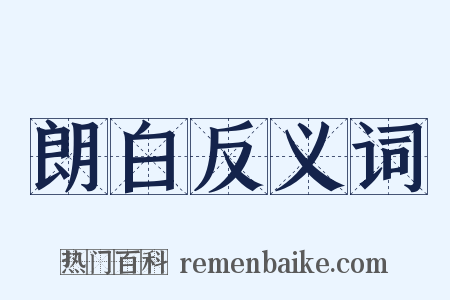 朗白反义词是什么意思的图片